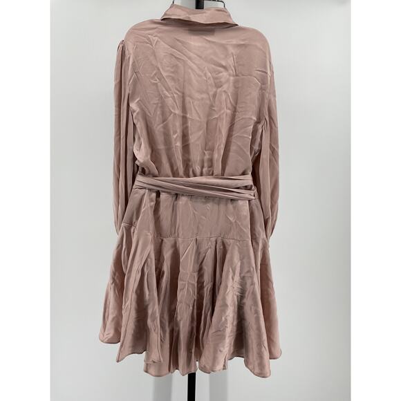 Zimmermann Wrap Pink Silk Mini Dress Size 0 - Picture 5 of 5